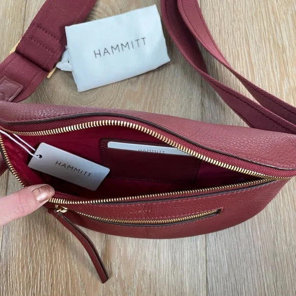 NWT $295 Hammitt Charles Leather Crossbody Belt Bag - Picture 4 of 11